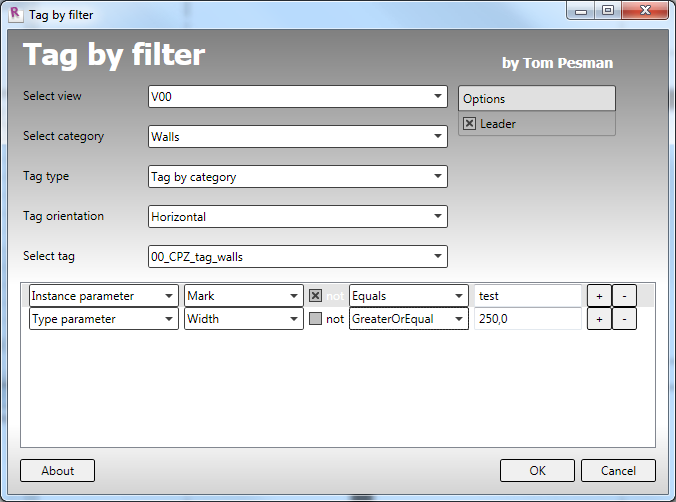 Revit Tag By Filter Add-in
